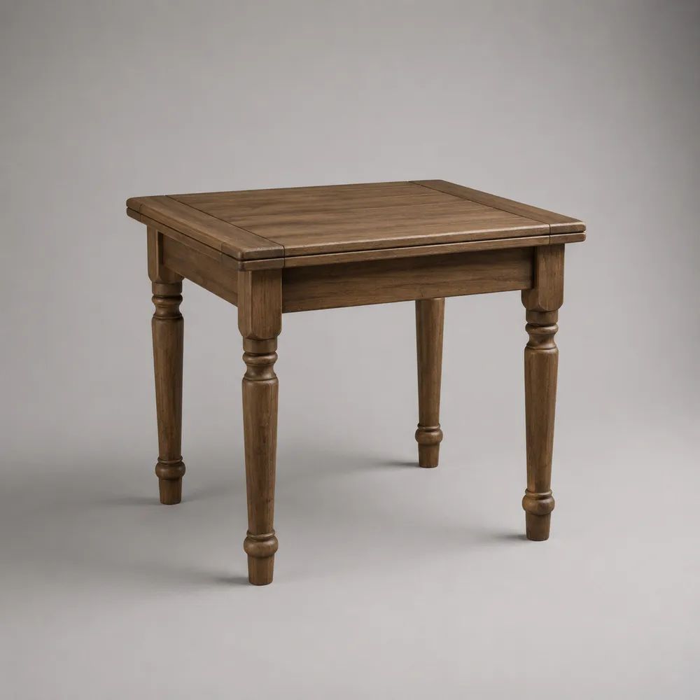 Quadratischer Esstisch aus Massivholz, Braun, 80 × 80 × 76 cm